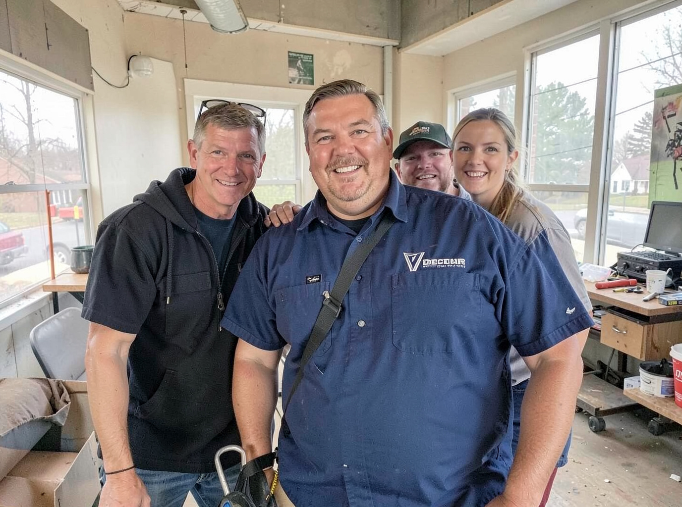 The Roofing Contractor Decatur team at work in Decatur